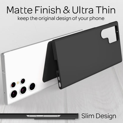 NALIA Ultra-Dünnes Hardcase für Samsung Galaxy S22 Ultra, Anti-Fingerabdruck Seidig-Matt Rutschfest Extra-Leicht 0,5mm Schlank, Harte Schutzhülle