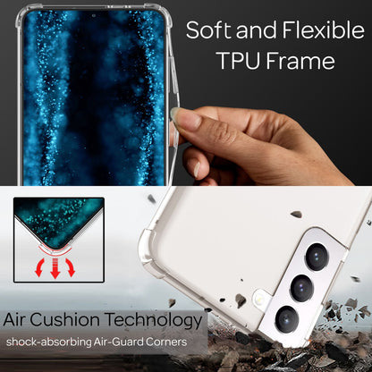 NALIA Handyhülle mit Kette für Samsung Galaxy S22 Plus, Transparente Schutzhülle & Handy-Schnur zum Umhängen, Robust Vergilbungsfrei Klar