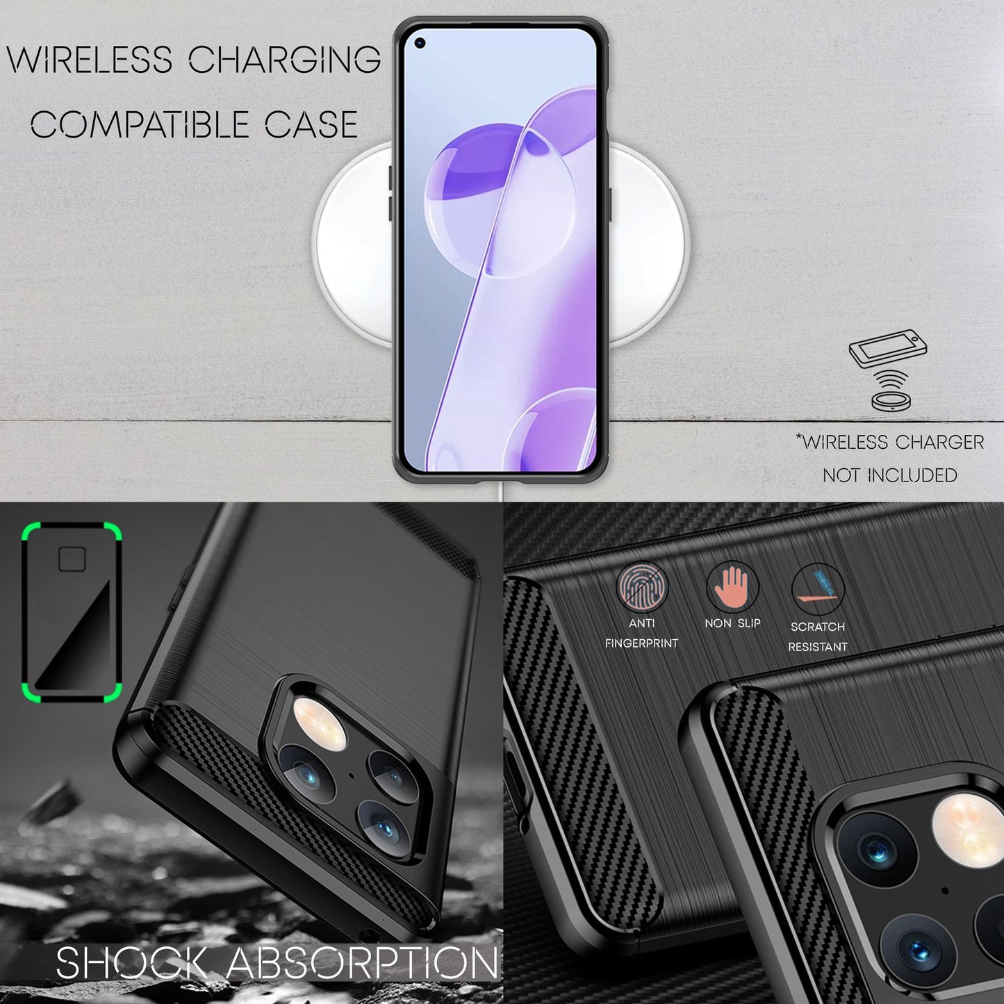 Carbon Look Case für OnePlus 10 Pro - Handy Hülle Smartphone TPU Silikon Cover