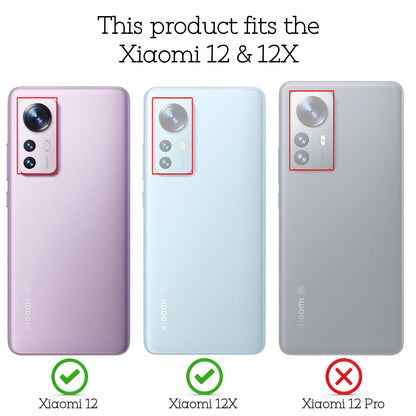 Matt-Schwarze Ringhülle für Xiaomi 12 / Xiaomi 12X - Handy Silikon Hülle Case