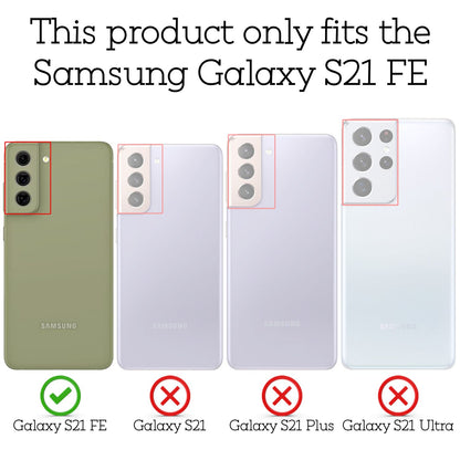 Für Samsung Galaxy S21 FE - Glitzer Ringhülle 360-Grad Finger-Halter
