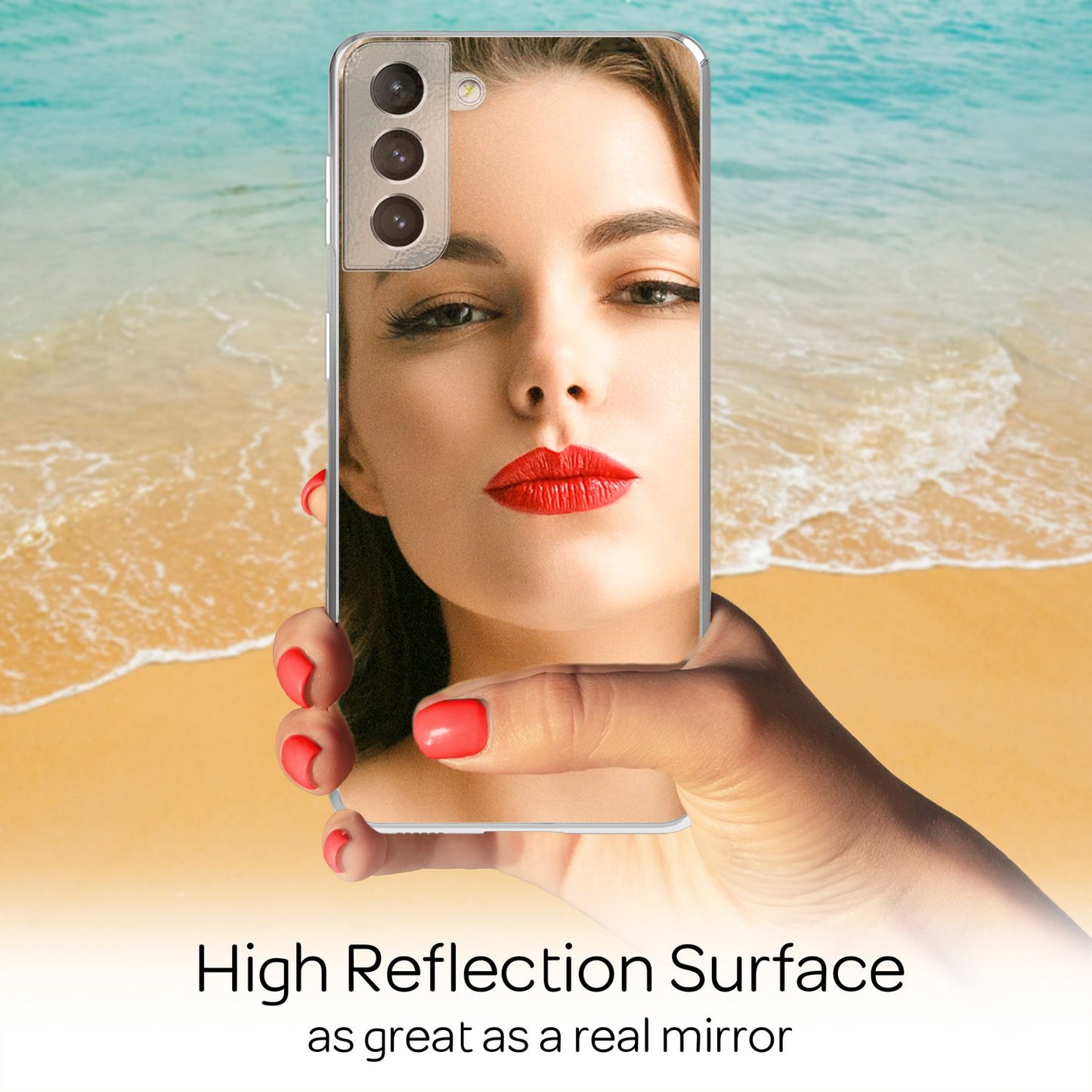 NALIA für Samsung Galaxy S22 Plus - Spiegel Handy Hülle Glas Cover Mirror Case