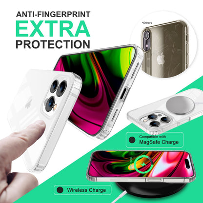 Hülle für iPhone 14 Pro Max - Klar Kratzfest Transparent Hard Case & TPU Silikon