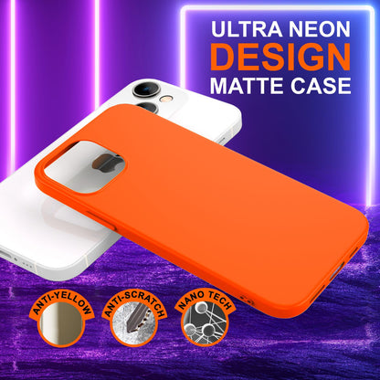 Hülle für iPhone 14 Plus - Bunte Neon Silikon Handyhülle Samtig Rutschfest Cover