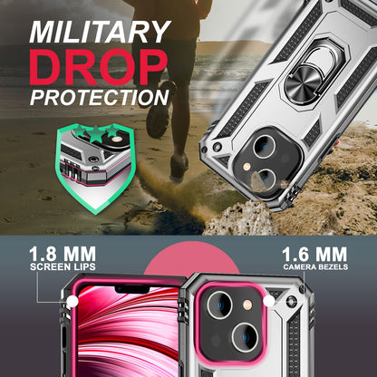 Ring Hülle für iPhone 14 - Military Schutz Stoßfest Outdoor Hard Case Aufsteller