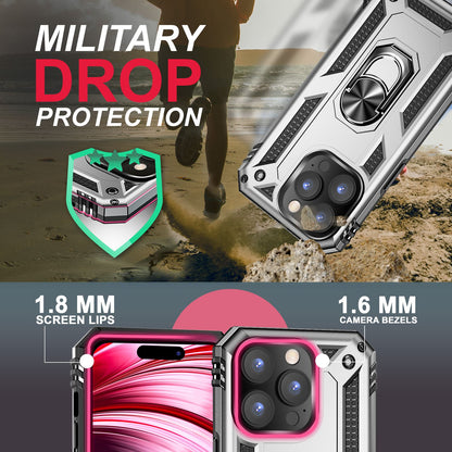 Ring Hülle für iPhone 14 Pro Max - Military Schutz Stoßfest Outdoor Hard Case