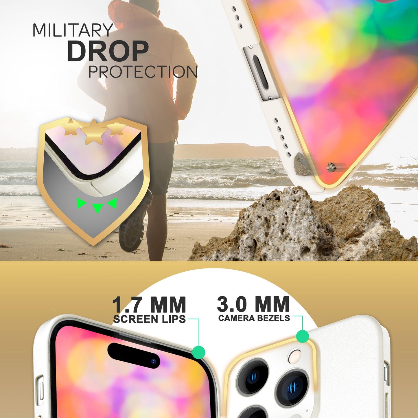 Dünnes Hardcase für iPhone 14 Pro Max, Schutz Hülle 0,5mm Slim Handy Cover Matt