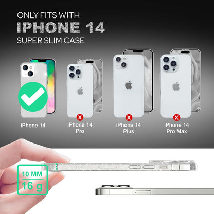 Für iPhone 14 Plus Hülle Glitzer Handyhülle Durchsichtig Glitter Cover Etui Case