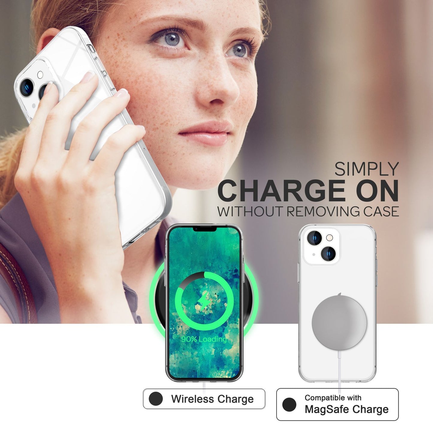 Hülle für iPhone 14 Plus - Klar Durchsichtig Anti-Gelb Clear Case TPU Handyhülle