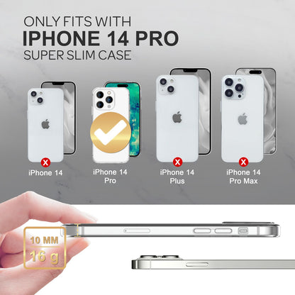 Hülle für iPhone 14 Pro - Klar Durchsichtig Anti-Gelb Slim Clear Case Handyhülle