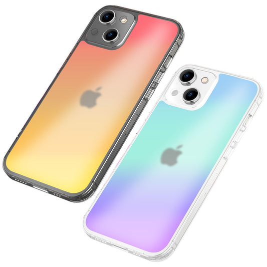 Für iPhone 14 Plus Hülle Farbwechsel Durchscheinend Bunt Handyhülle Schutzhülle