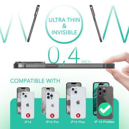 Ultra Dünne Hülle für iPhone 14 Pro Max, Slim 0,3mm Durchsichtig Case Handyhülle