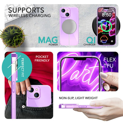 Neon Hülle für iPhone 14, Durchscheinend Bunt Leuchtend Handyhülle Schutzhülle