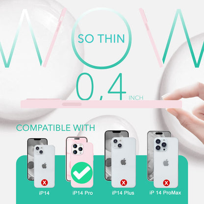 MagSafe Hülle mit 2x Schutz Glas für iPhone 14 Pro, Easy Clean Silikon Cover