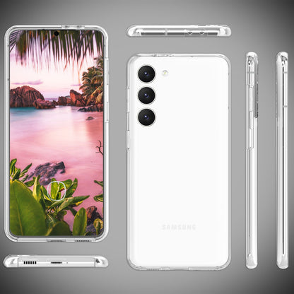Klare 360 Grad Hülle für Samsung Galaxy S23, Full-Cover Hardcase, Transparent