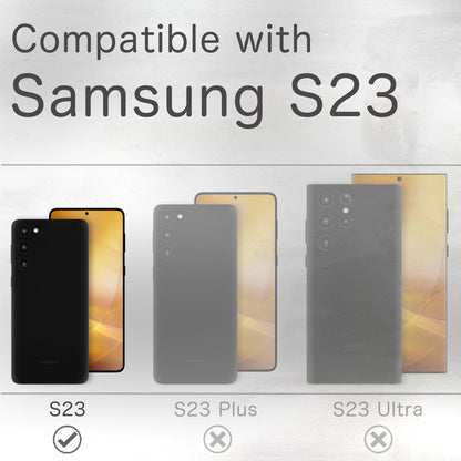 Flip-Case für Samsung Galaxy S23 Echt Leder Handy Hülle 360 Grad Etui RFID Safe