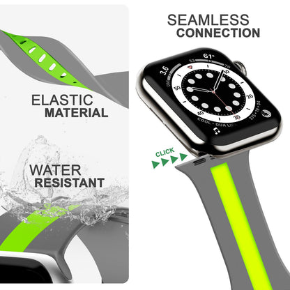 Gestreiftes Silikon Armband für Apple Watch SE/8/7/6/5/4/3/2/1, 38mm 40mm 41mm