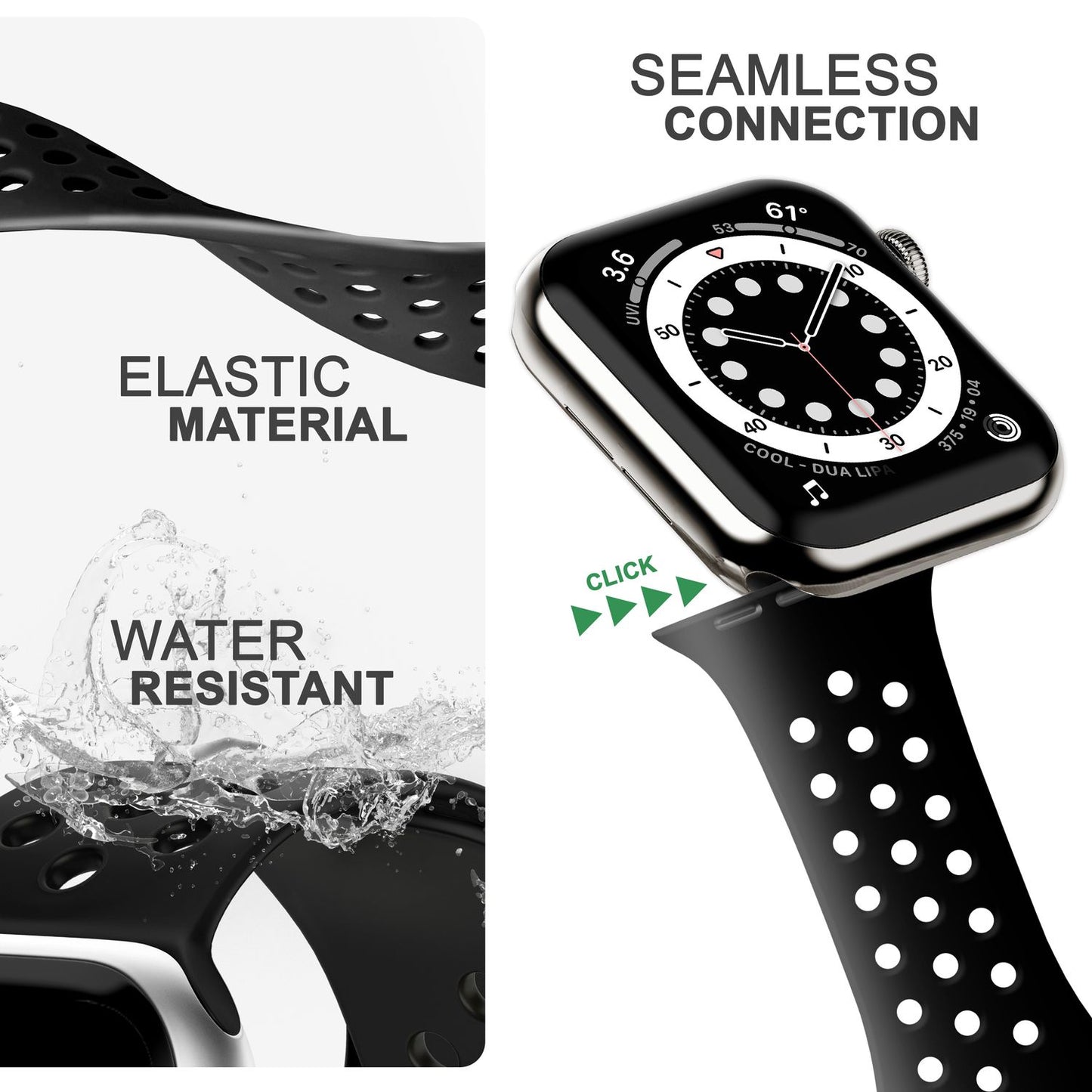 Gelochtes Armband für Apple Watch Ultra/SE/8/7/6/5/4/3/2/1, 42mm 44mm 45mm 49mm