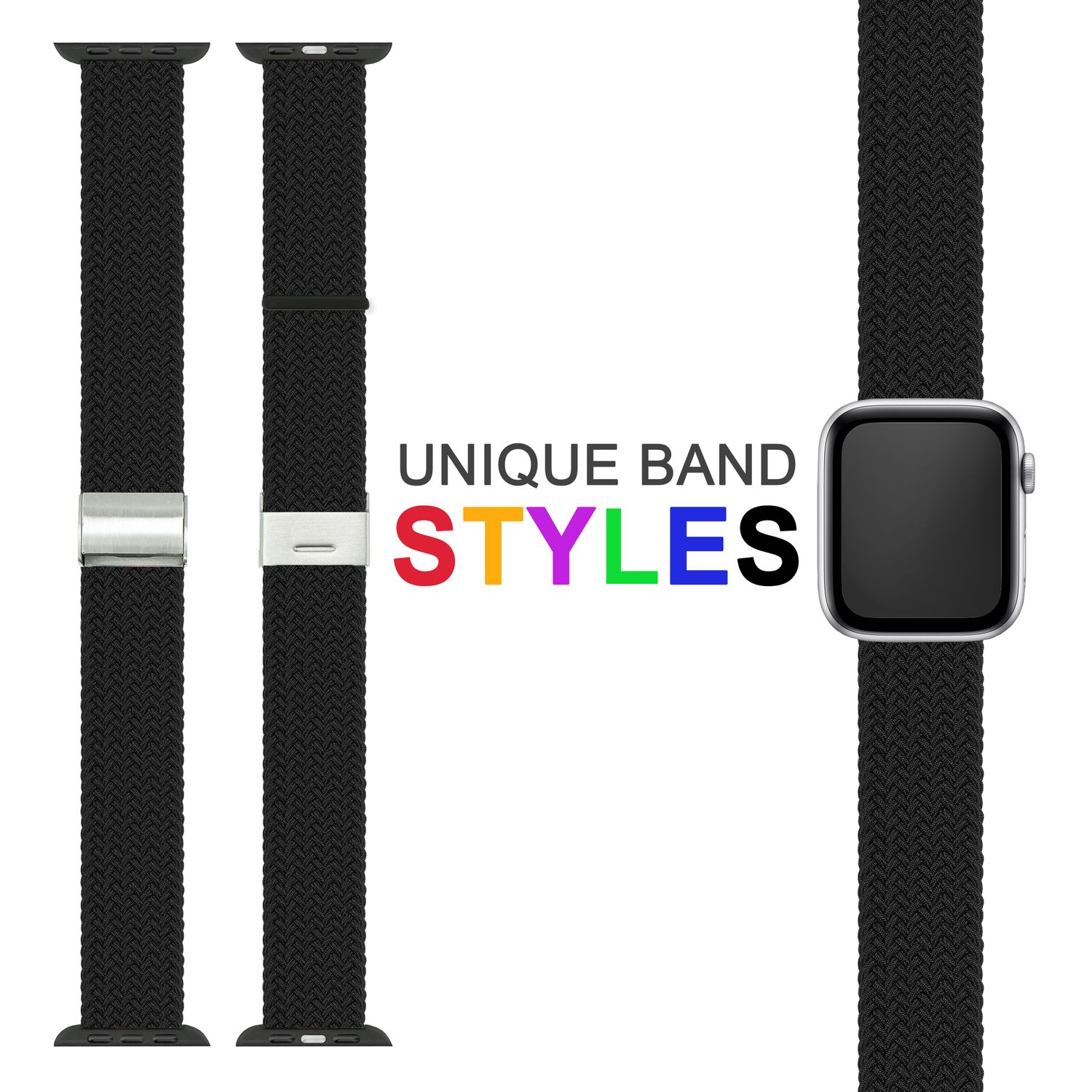 Flexibles Stoff Armband für Apple Watch 38mm 40mm 41mm – NALIA Berlin