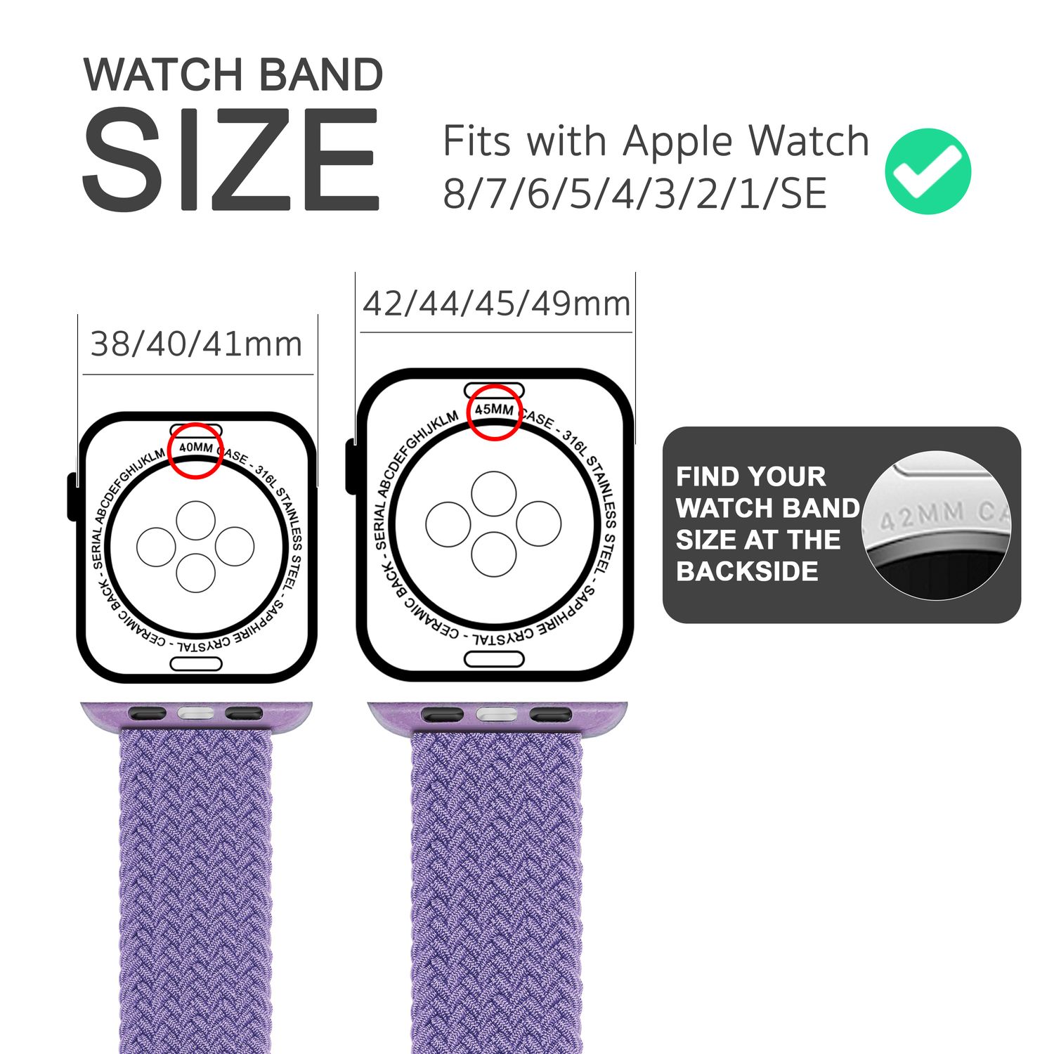 Armband Apple Watch 40mm Flexibles für Stoff – NALIA Berlin 38mm 41mm