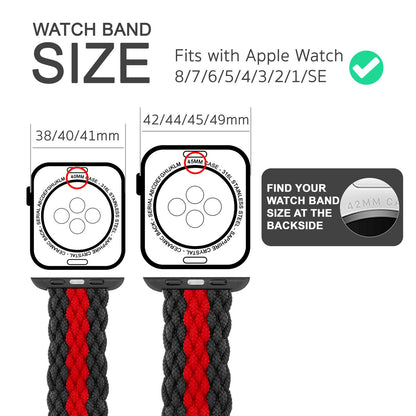 Armband für Apple Watch Ultra/SE/8/7/6/5/4/3/2/1, 42/44/45/49mm Geflochten