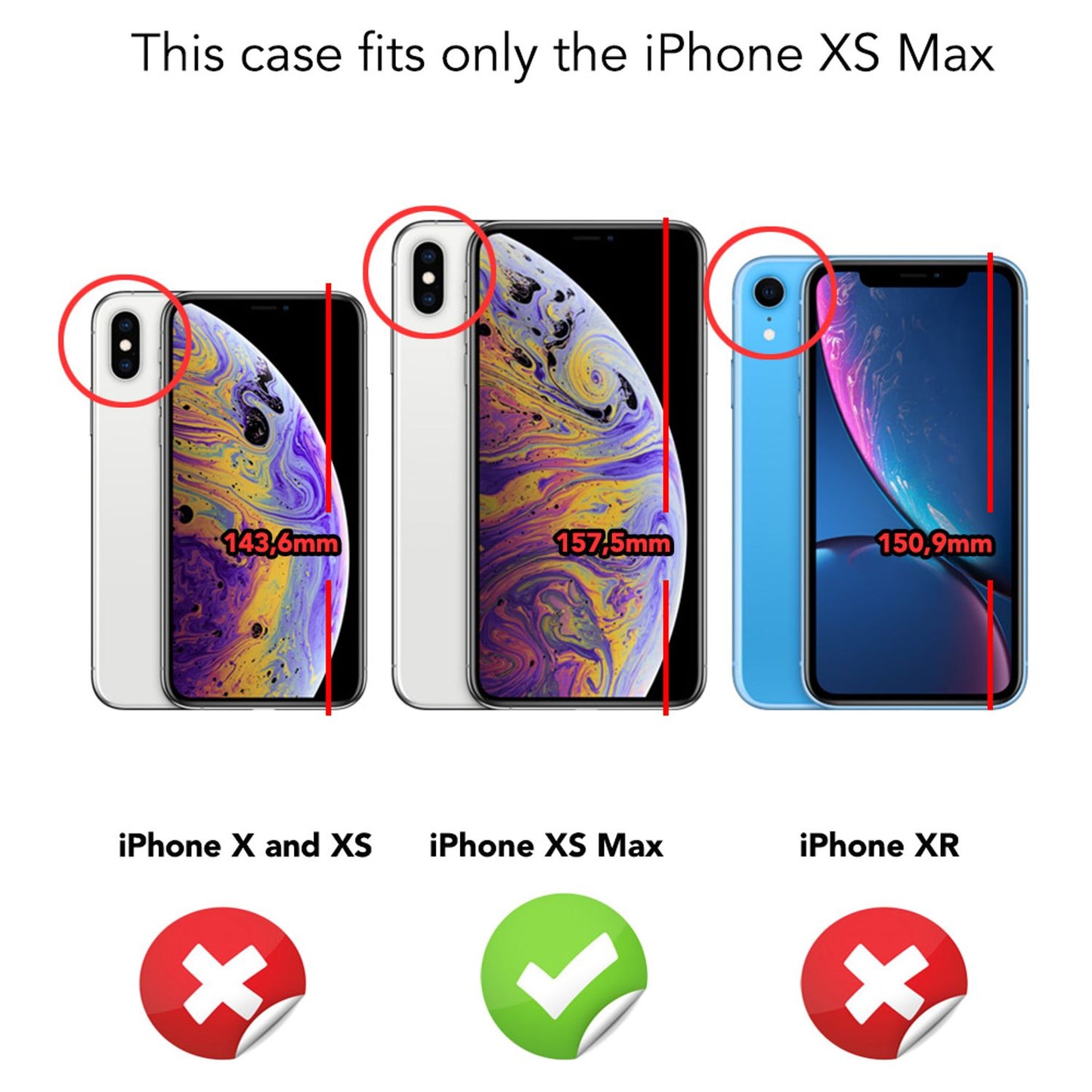 NALIA Flipcase für Apple iPhone XS Max, Hülle Flip-Case Kunst-Leder Cover Slim