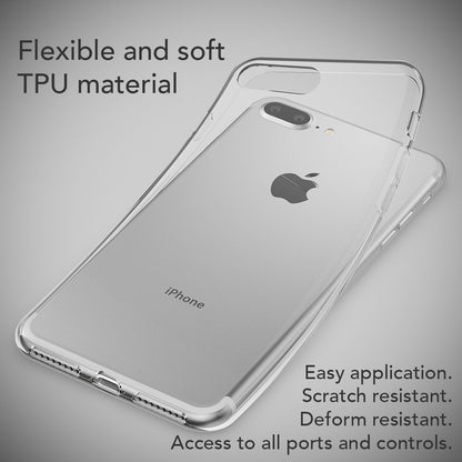 NALIA Hülle für iPhone 8 Plus / 7 Plus, Slim Handyhülle Clear Case Schutz Cover