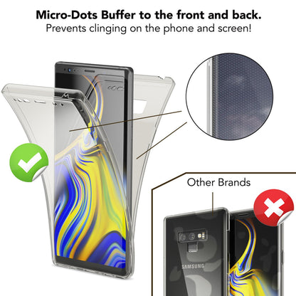 NALIA 360 Grad Handy Hülle für Samsung Galaxy Note 9, Rundum Cover Case Schutz