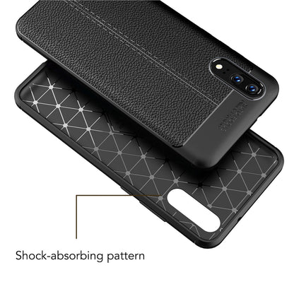 Huawei P20 Leder Look Handy Hülle von NALIA, Silikon Cover Case Schutz Dünn