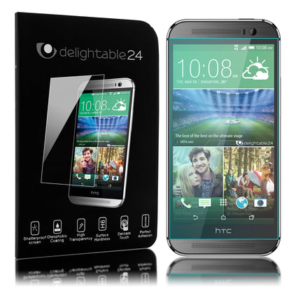 NALIA Schutzglas für HTC One M8, 9H Full Cover Displayschutz Film Tempered Glass