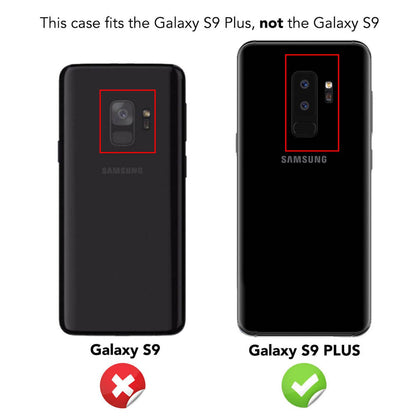 Samsung Galaxy S9 Plus Klapp Hülle von NALIA, Handy Flip Case Kunstleder Cover