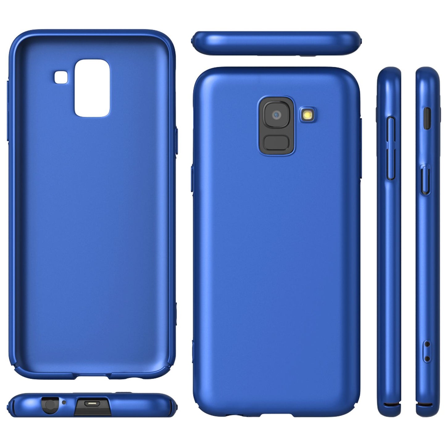 NALIA Handyhülle für Samsung Galaxy J6, Hülle Dünne Leichte Soft Matt Hard-Case