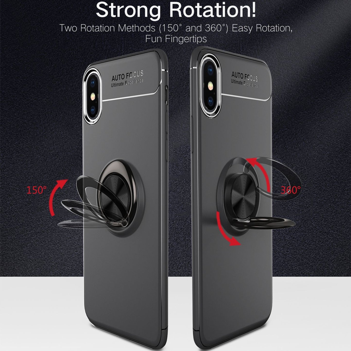 NALIA Ring Hülle für Apple iPhone XS Max, Schutz Cover Magnetisch Silikon Case