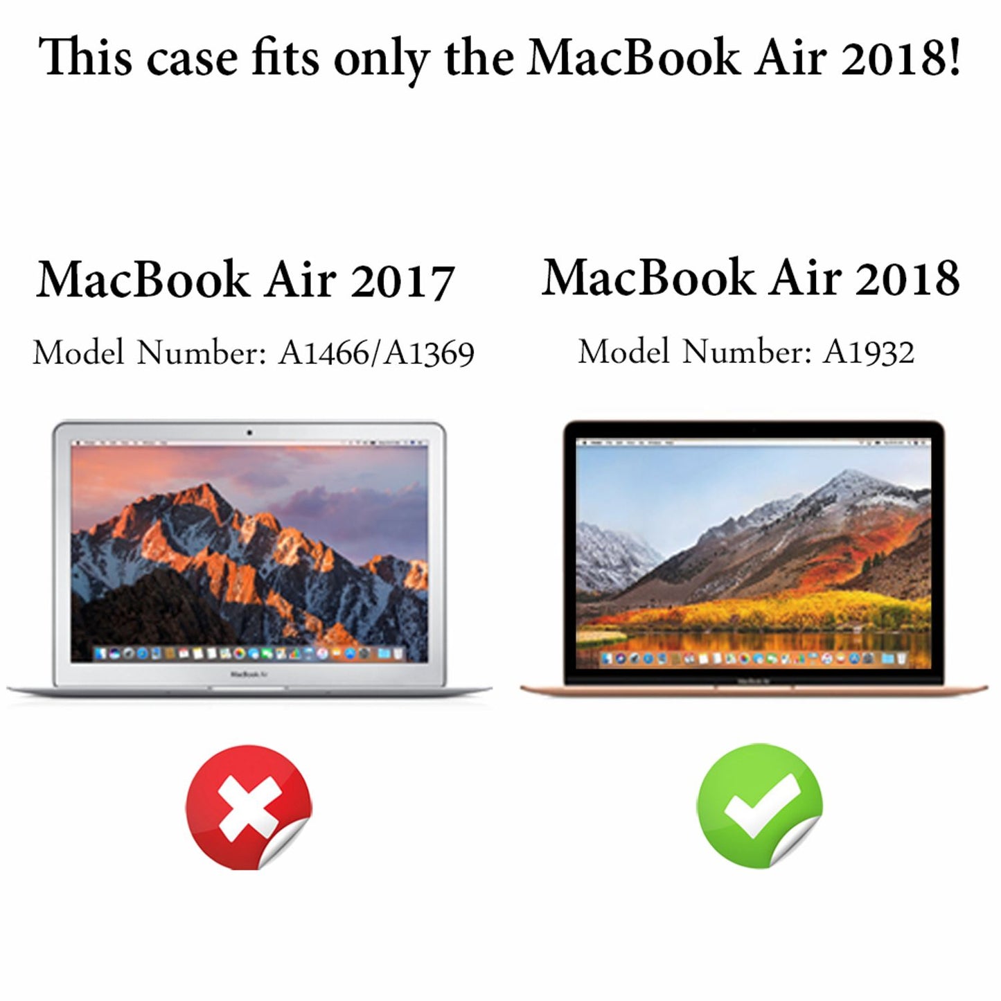 NALIA Schutz Hülle für Macbook Air 13 Zoll 2018, Hard Case Cover Rundum Tasche